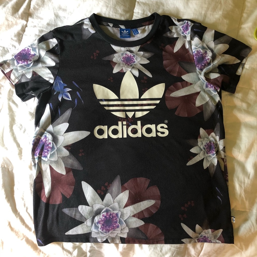 adidas Originals Lotus Print T-Shirt